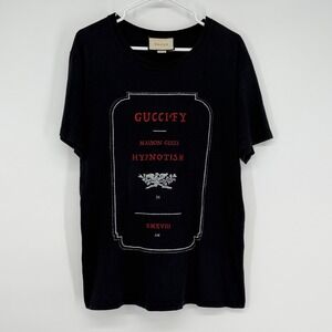 Gucci Black Guccify Maison Gucci Hypnotism Graphic T-Shirt 493117-X3N38 Mens M